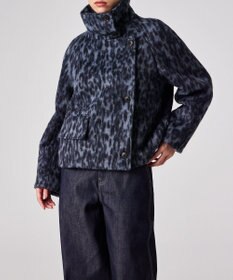 Paul Smith ウールブレンド レオパード スタンドブルゾン