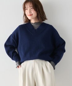ANY ラムウールＶネックプルオーバー