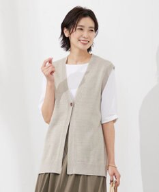 J.PRESS LADIES 【洗える】 LICOテープベスト ニット ジレ