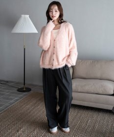 WEGO 【25年秋冬新作/WEB限定】別注USPOLOシャギーニットカーデ