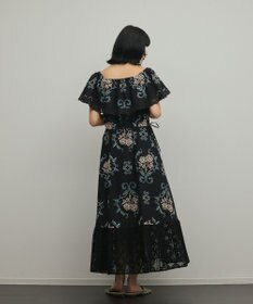 GRACE CONTINENTAL レースコンビクロスステッチワンピース
