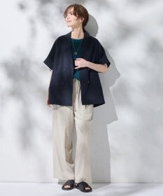 ANY 【洗濯機可/セットアップ可/UVケア/速乾/イージーケア】サラサラテックリネン半袖テーラードジャケット