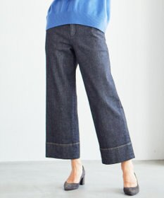 J.PRESS LADIES L 【洗える】 10oz Stretch Denim セミワイド パンツ