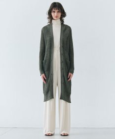 BEIGE， 【洗える】OPTICAL / ペーパーヤーンVネックロングカーディガン