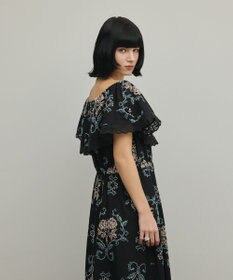 GRACE CONTINENTAL レースコンビクロスステッチワンピース