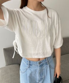 WEGO ロゴレースドロストショートT