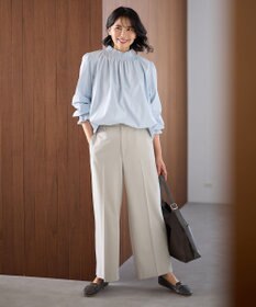 ANY L 【洗濯機可/ストレッチ/ウエストゴム/裏起毛】マルチファンクションストレッチワイドパンツ