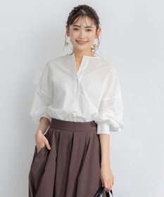 組曲 【洗える】ナチュラルローンスキッパー ブラウス