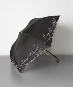 AURORA Beaurance ビューランス カリグラフィー刺しゅう柄 晴雨兼用パラソル傘 (トップフラット折傘)