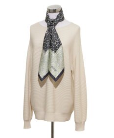 MOONBAT 【シルク100%】MACKINTOSH PHILOSOPHY(マッキントッシュ フィロソフィー）小花柄 シルクプリントスカーフ 日本製 68cm×68cm  UV対策