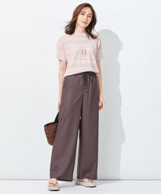 自由区 【洗える】クレープストレッチボーダー ニット