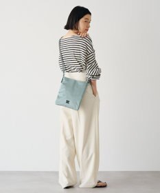 russet バイカラーレザーベルトフラットショルダーバッグ(SF-278)