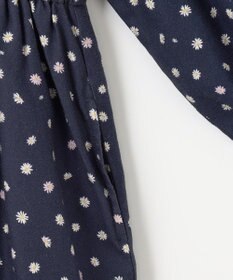 組曲 KIDS 【110-140cm】モノトーン花柄 ワンピース