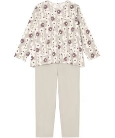 Wing パジャマ 【「plune.」(プルーン）コラボ】 長袖 長ズボン 綿100％ スムース素材 ゆったりシルエット かぶりタイプ 丸首 ルームウェア レディース EP5062 ウイング／ワコール