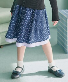 組曲 KIDS 【150-160㎝】フラワーパッチワークスカート