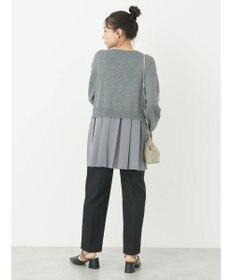 earth music&ecology プリーツドッキングカーディガン