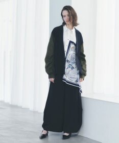 YECCA VECCA スカーフデザインアシメシャツ