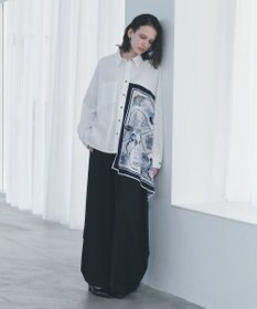 YECCA VECCA スカーフデザインアシメシャツ