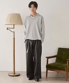 WEGO スキッパーニットポロ