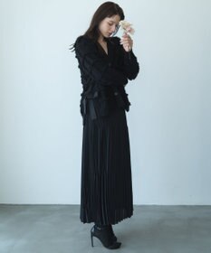 自由区 【カトリエムブーケ】Plis aleatoires シアープリーツスカート