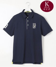 23区GOLF 【MEN/キングサイズ】【吸水速乾/UVケア】エイトロックカノコ 半袖ポロシャツ