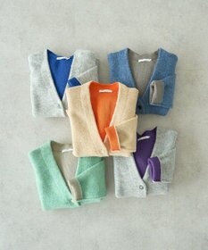 AMERICAN HOLIC ブークレＷフェイスＶネックニットカーディガン