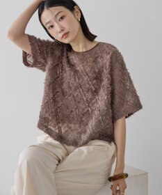 AMERICAN HOLIC フリンジジャガードブラウス