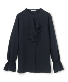 BEIGE， 【WEB限定・洗える】CLARION / バンドカラーフリルブラウス