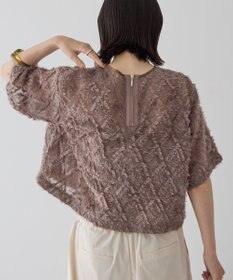 AMERICAN HOLIC フリンジジャガードブラウス