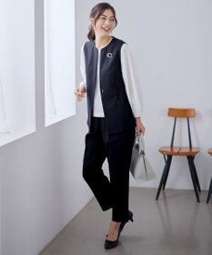 ANY L 【3SET】きちんと見え3点コーデセット（ブラウス＋ジレ＋パンツ）