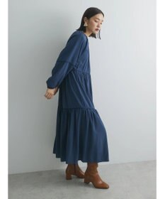 Green Parks armonia. ティアード配色パイピングワンピース