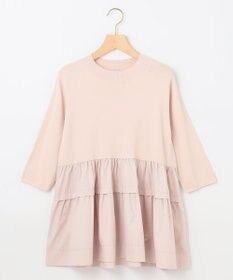 組曲 【UVケア・接触冷感・六分袖】ブラウスコンビ ティアードニット