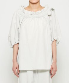 uncrave ライトプルーフナイロン オフショルブラウス