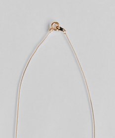 Phoebe 【金属アレルギー対応】シャインベゼルセッティングネックレス　シャンパンゴールド