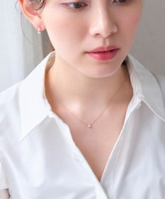 Phoebe 【金属アレルギー対応】シャインベゼルセッティングネックレス　シャンパンゴールド