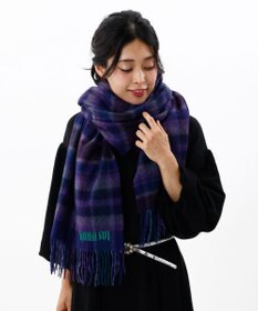 AURORA 【 ANNA SUI（アナ スイ）】ウールチェックストール(WASH)