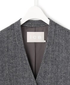 ICB WoolRever ノーカラーショートコート