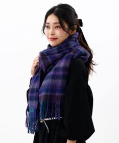 AURORA 【 ANNA SUI（アナ スイ）】ウールチェックストール(WASH)