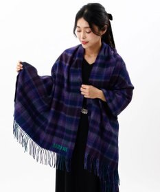 AURORA 【 ANNA SUI（アナ スイ）】ウールチェックストール(WASH)