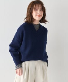 ANY ラムウールＶネックプルオーバー