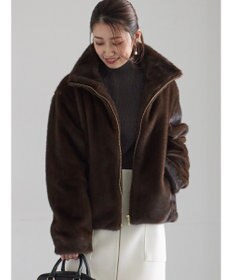 Te chichi 【宮本茉由着用】グラデーションファースタンドジャケット