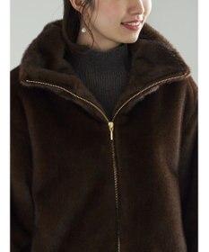 Te chichi 【宮本茉由着用】グラデーションファースタンドジャケット