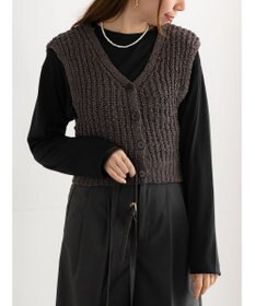 Te chichi スラブヤーンニットベスト