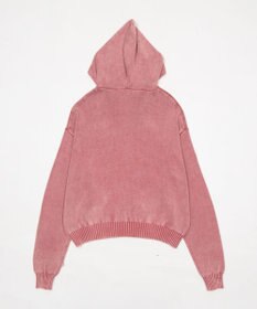 WEGO 【ユニセックス着用ITEM】ブリーチニットグラフィックZIPパーカー