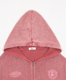 WEGO 【ユニセックス着用ITEM】ブリーチニットグラフィックZIPパーカー