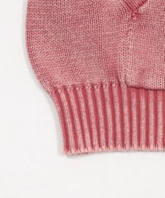 WEGO 【ユニセックス着用ITEM】ブリーチニットグラフィックZIPパーカー