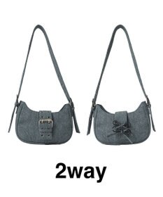 WEGO マルチWAYハーフムーンベルトバッグ