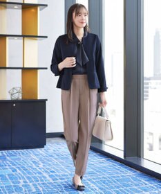 Tiaclasse 【ブラウス&パンツ2点セット】サイドプリーツブラウス×テーパードパンツ セットアップ