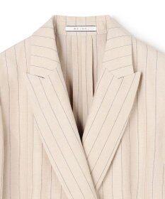 BEIGE， ERYTH / リネンストライプダブルジャケット