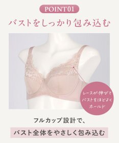 Wing ブラジャー バストをしっかり包みこむ 背中の段差を軽減 綿混(カップ肌側) フルカップブラ KB2115 ウイング／ワコール